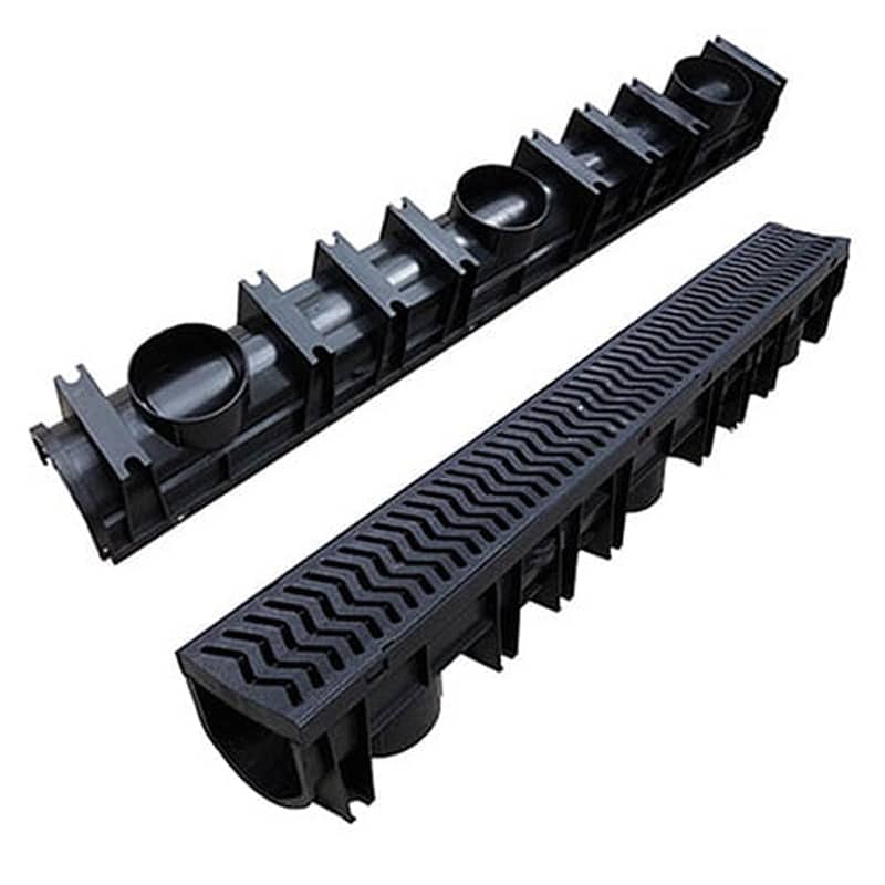 8 X Heavy Duty A15 PVC Channel Drainage Grating 1 metre 1m Length Clark Drain CLKS422/96 Water Rain Storm Shower Wetroom Garden Driveway DELIVERIES TO MAINLAND UK ONLY