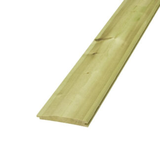 12 x 1.2m long boards (14.4m total length) - 16mm x 125mm Shiplap Green Redwood Cladding -100% PEFC certified