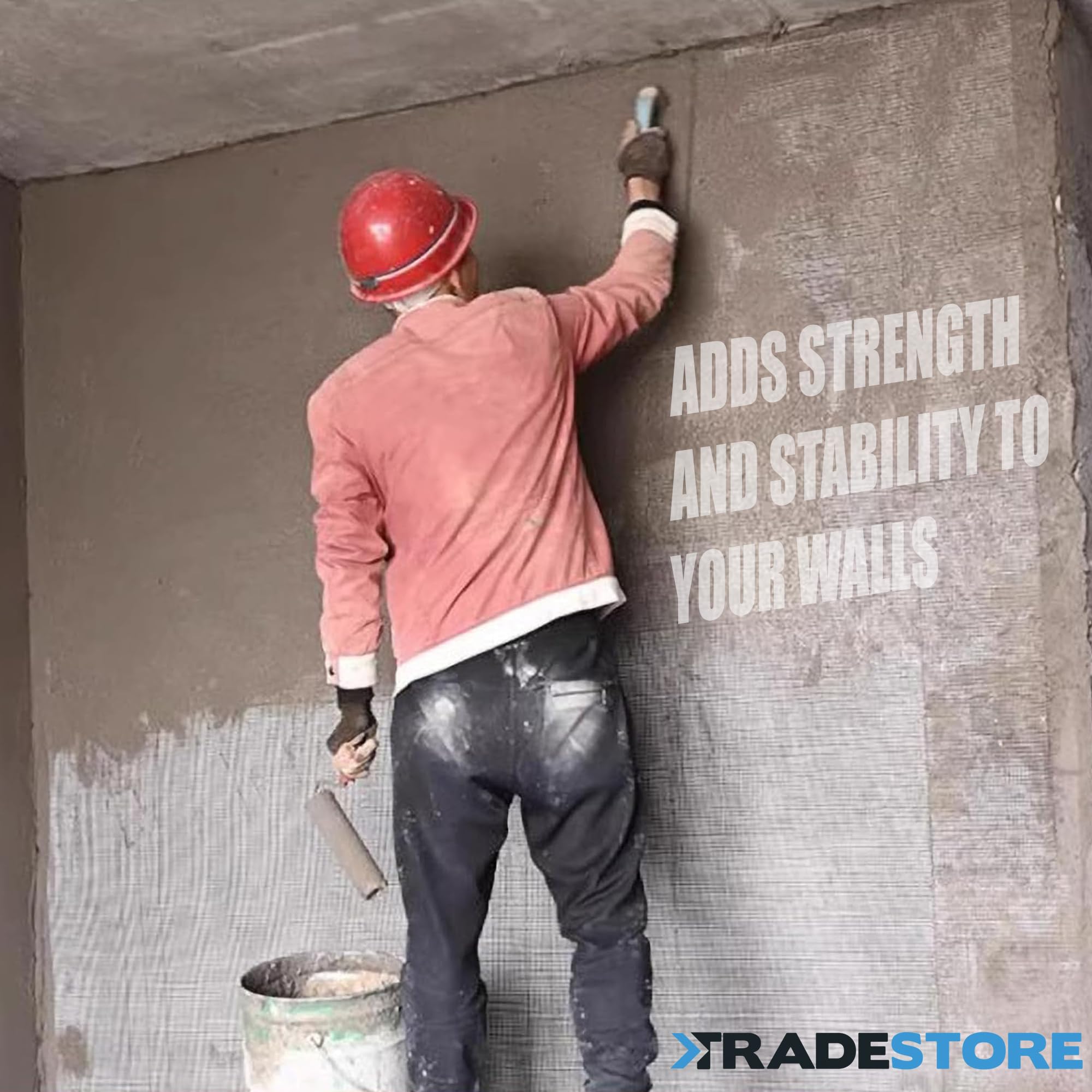 Reinforcing Fibreglass Mesh - 160 g/sm 50 SQ/M (1 x 50M) or 25 SQ/M (1 x 25M) 2 Reinforcing Fibreglass Mesh - 160 g/sm 50 SQ/M (1 x 50M) or 25 SQ/M (1 x 25M) - Image 2